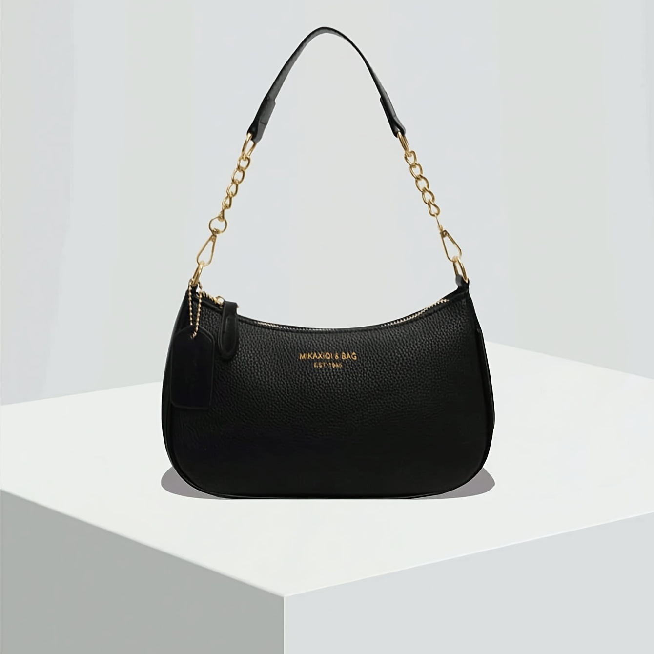 womens elegant french inspired black handbag - Temu Canada