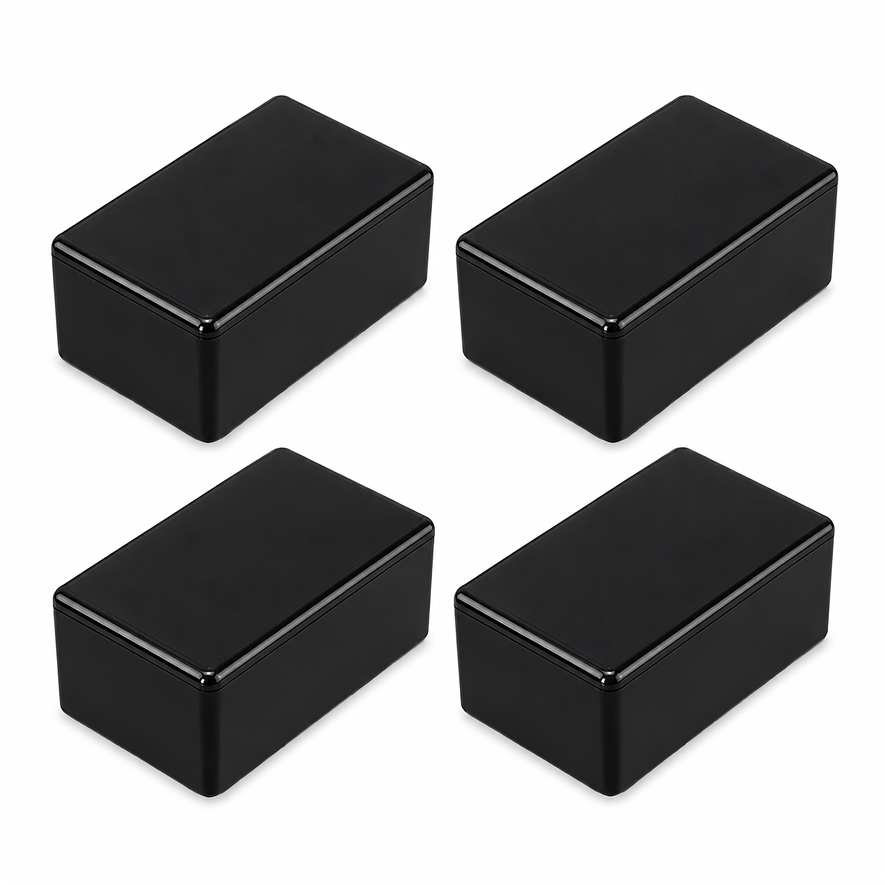 TEMU 4 Pack Black Abs Plastic Junction Protection Box, 2.76x1.77x1.18in Mini Electrical Project Enclosure