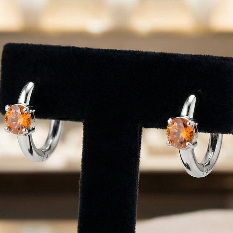 0.5 Carat Stylish Moissanite Earrings, Classic Design