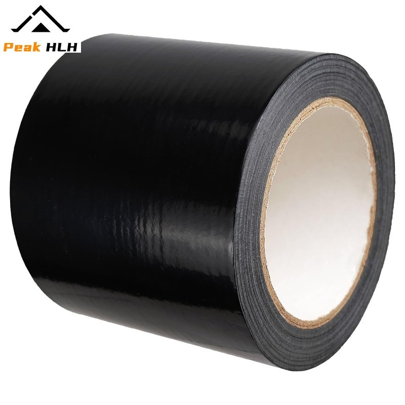 Image of Black Sealing Tape, 4" X 50', 2" X 50' Vapor Barrier Tape Polyethylene Tape Seals Moisture-proof , Black Vinyl Tape Suitable For Tent Repair, Rain Cloth Repair, , Repair, Underlayment , Metal Building
