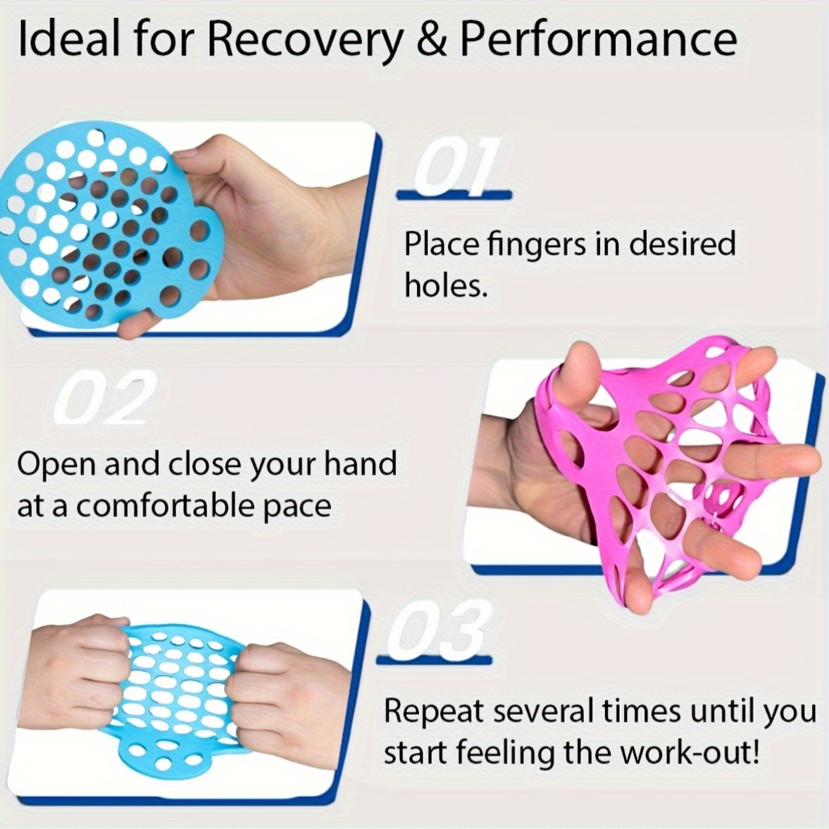   hand finger extension exerciser for grip strength and physical hand exercise web with     levels Product details 4