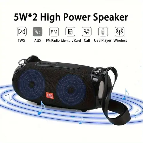 High Power Wireless Speaker Portable Dual Loudspeaker Stereo Speakers Outdoor Subwoofer Support TF Card USB