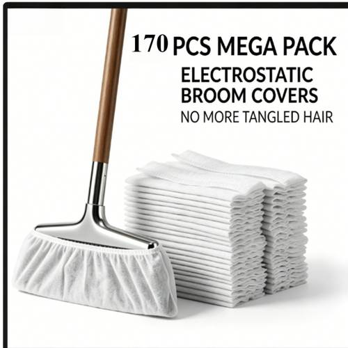 imagen del artículo 170 protectores desechables para escobas, electrostático de polvo y pelo de mascotas para barrer, almohadillas elásticas para barridos, protectores anti-entretelados para eliminar el pelo de los pisos de madera