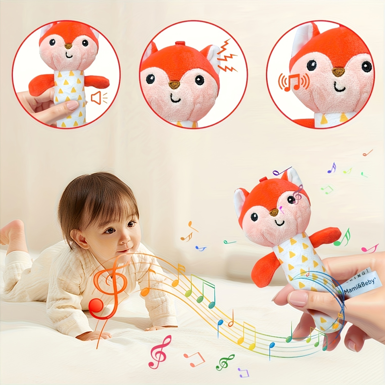 Forest Animal Series Baby Hand-Held Bell Toy