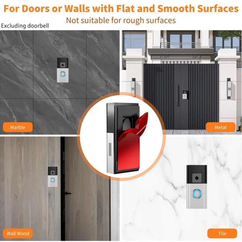 Heavy Duty No-Drill Doorbell Mount for Ring Doorbell