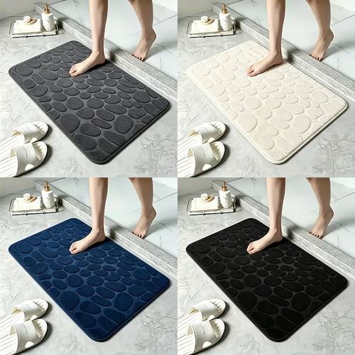 a drying memory foam bath mat with a non slip coral design machine washable a polyester backing lightweight and comfortable suitable for bedrooms showers and indoor use easy to clean and