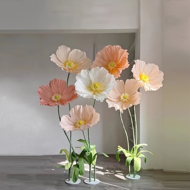 1 set of 3 giant   artificial flowers home decor flowers large commercial storefront window decoration flowers birthday event party decor wedding venue arrangement   flowers