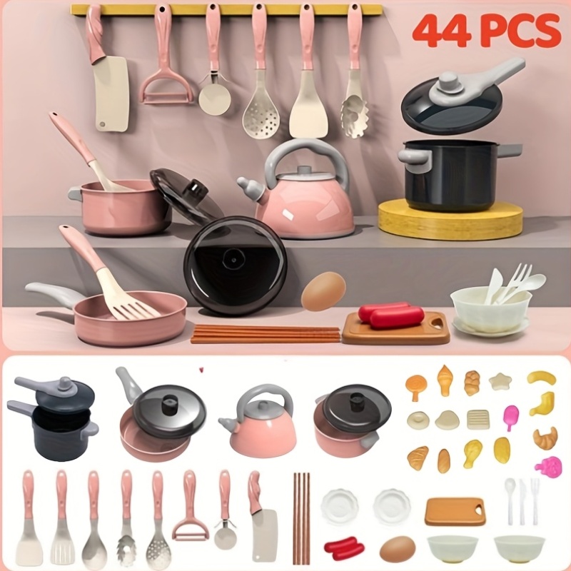 28pcs Toy Kitchen Set for Pretend Cooking