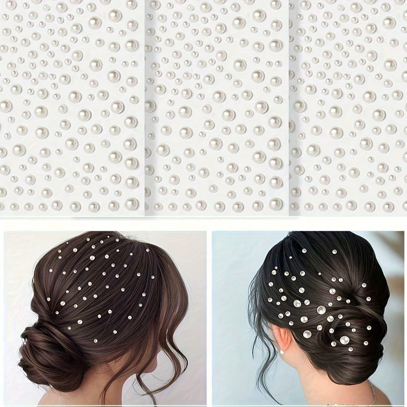 1 sheet 3d   pearl stickers jewels stickers self   stickers   decoration   pearl stickers hair decoration decorative additions valentines day for holiday gift  