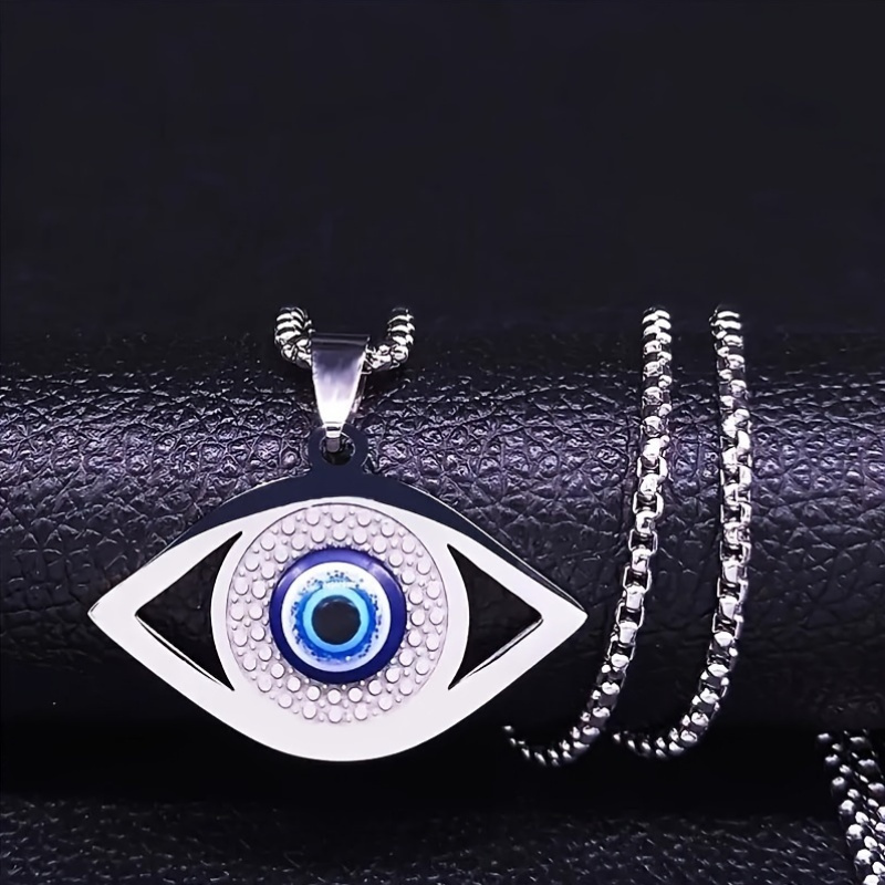 evil blue eye necklace stainless steel turkey eye Temu Austria