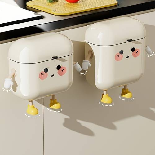 item picture household high level large capacity lovely wind wall hanging trash can kitchen bathroom narrow slit waterproof trash can with lid