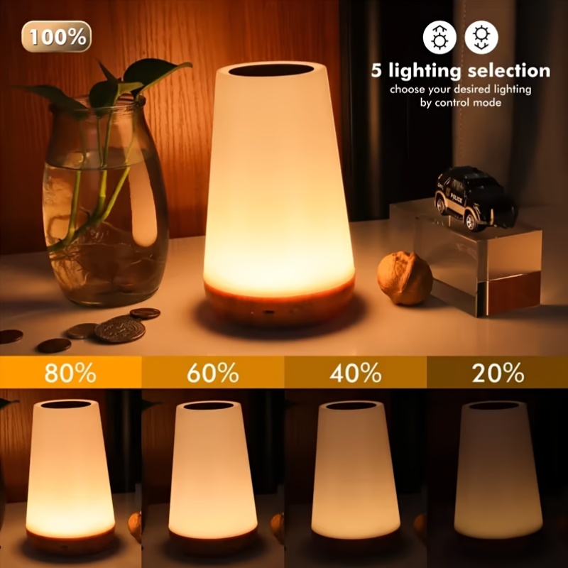 Cordless Touch Night Light with Remote Control, 2Pack Touch Bedside Lamp, Small Night Light/Remote Desk Lamp, 13-Color Changing Small Night Light, with Timer Shut-Off, for Bedroom, Living Room, Party, Desktop, Birthday Gift Ambient Light