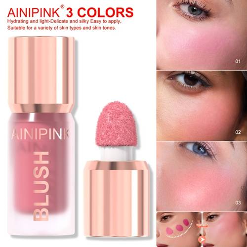 1pc liquid blush is moisturizing to apply it brightens is smooth and adheres skin and is suitable for types a gift for womens cosmetics and festivals