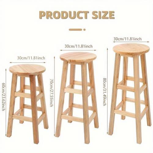 maritime oak round stools solid wood bar stools pub chairs restaurant reception high chairs bar stools