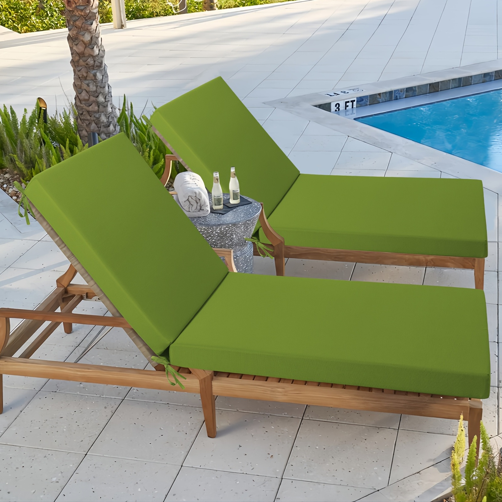 Chair Covers Memory Foam Chaise Lounge Cover Outdoor Chair