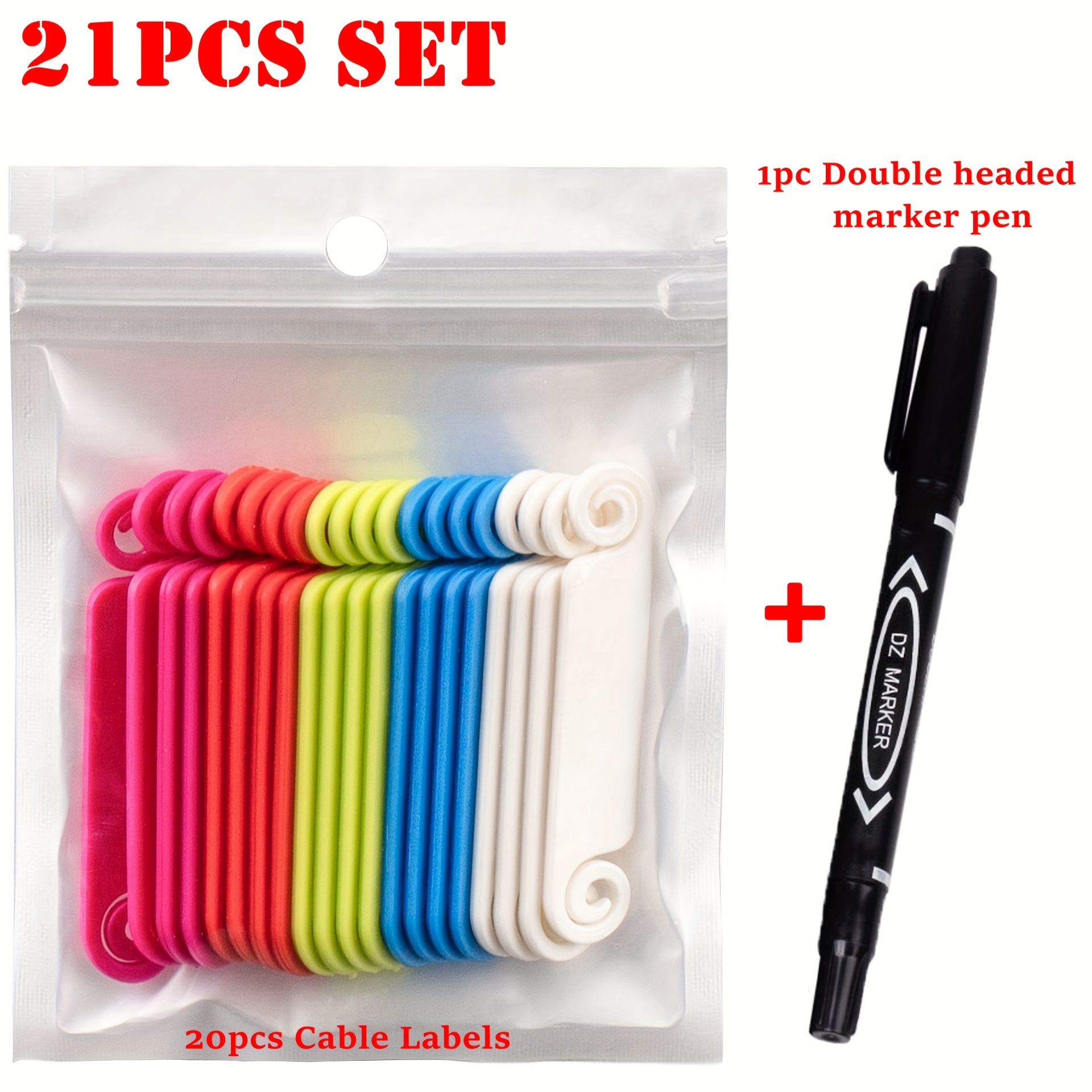 35 étiquettes Autocollantes Multicolores Pour Câbles - Organisation Bureau Et électronique
