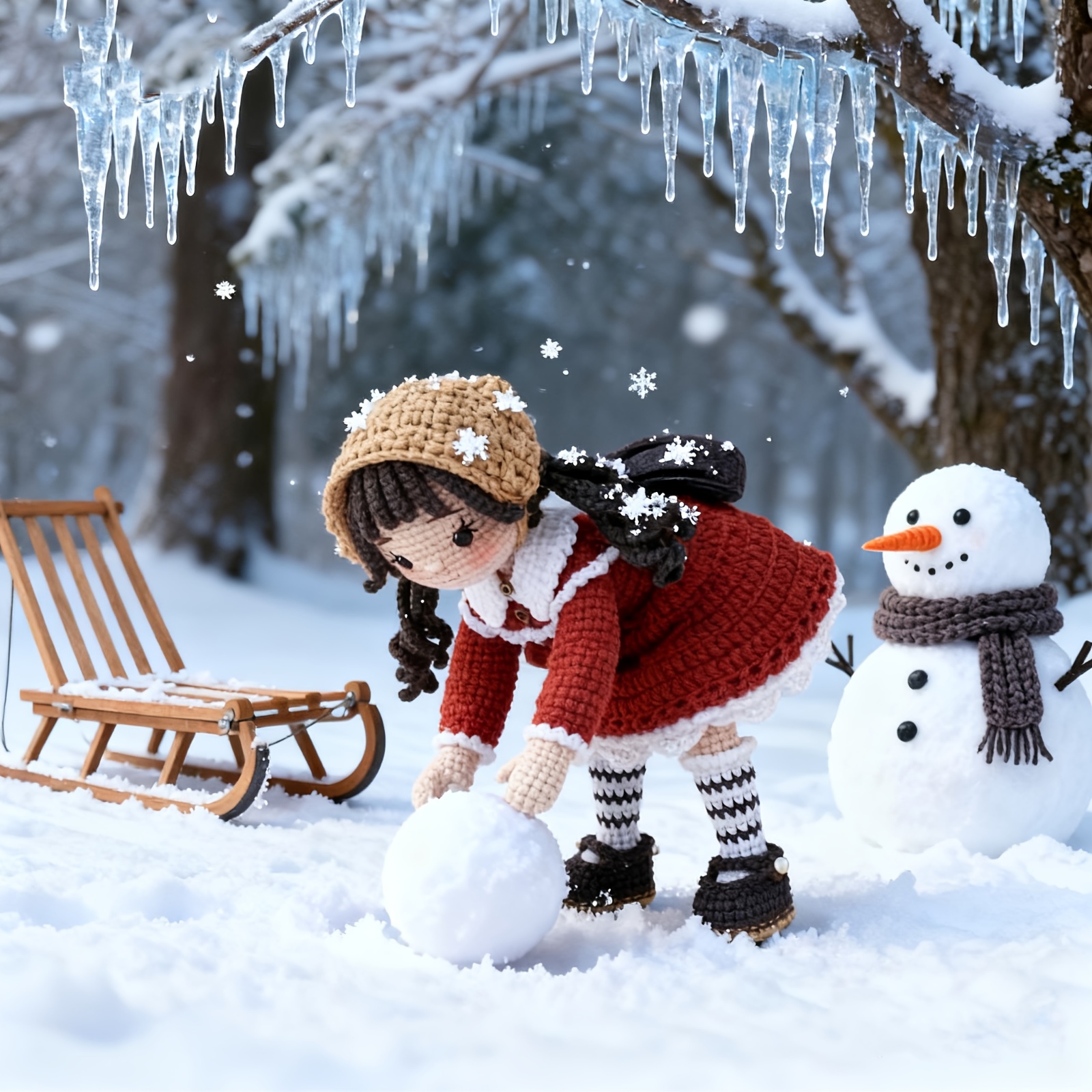 eginner friendly christmas project this adorable crochet kit is designed for   new and   crocheters with   that make crafting easy and fu adorable christmas themed crochet set for designed for   beginners and   Product details 0