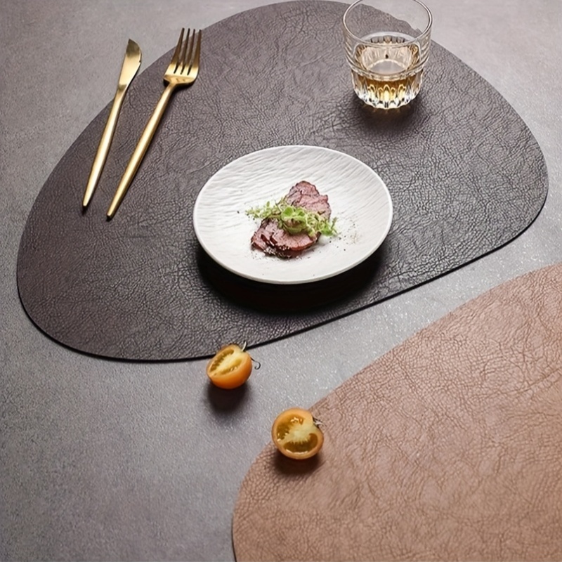 8 stück doppelseitige platzsets aus kunstleder, teetassenunterlagen - hochwertige halloween- und weihnachtsgeschenk-tischunterlegselaufsteller für westliche restaurants, moderne platzsets, elegante und klassische tischdekorationen und untersetzer