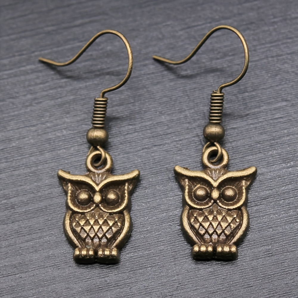 Women's Vintage-Style Owl Earrings