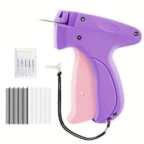 1pc stitch gun for clothes handheld stitch gun quick clothing fixer tagging gun 6 needles 1000 black fasteners and 1000 white fasteners portable micro tagging tool
