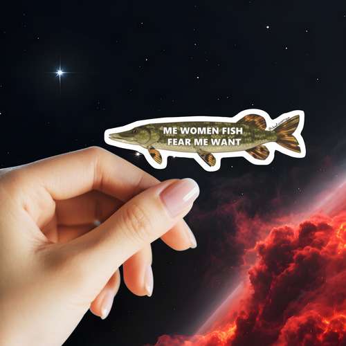 Fly Fishing Car Window Sticker - "not.Carp/Pike/Trout/Salmon/Fish" White On Clear Vinyl