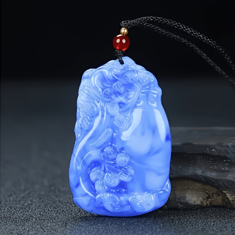 Natural Stone Vase Pendant Necklace for Men and Women
