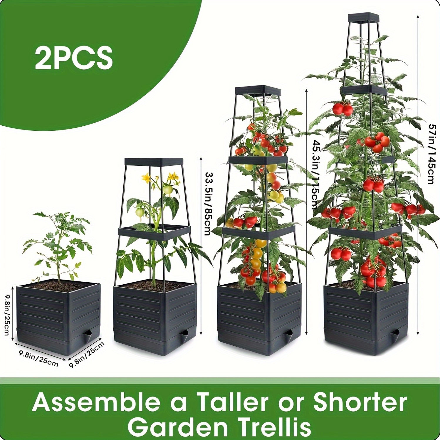 Garden Planter with Trellis