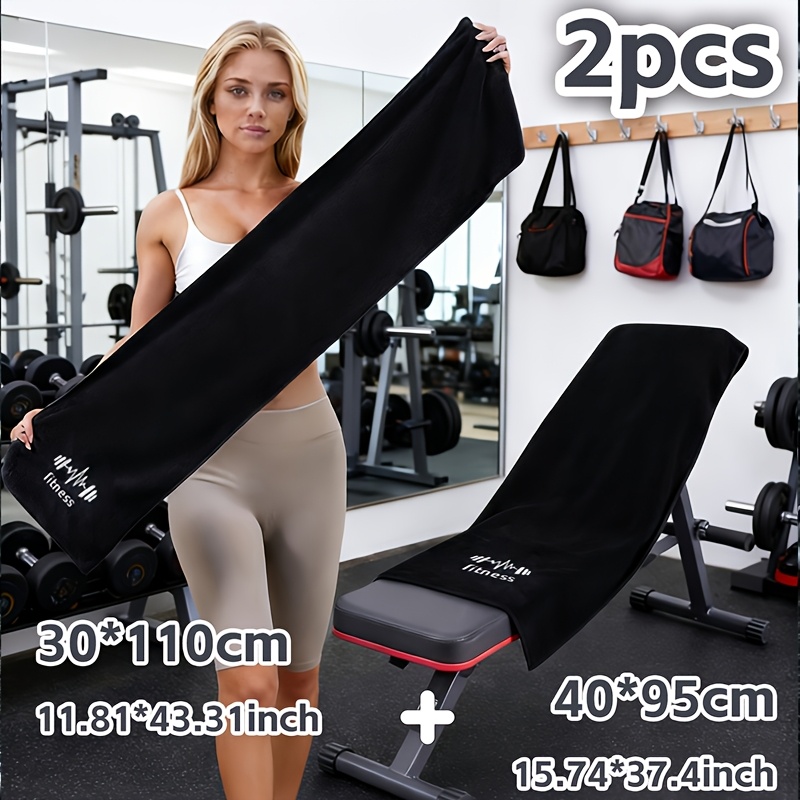 TEMU 2pcs/1pc Multi-functional Durable Quick-drying Fitness Towel, Soft And Absorbent Sports Towel, Club Towel, Sports Cushion, Fitness Equipment Mat