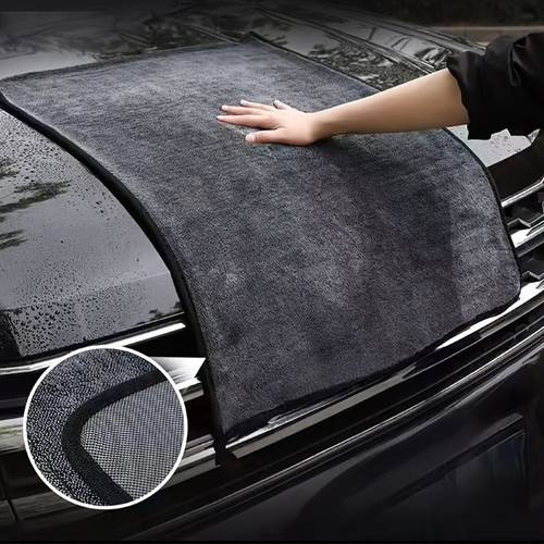 1pc premium microfiber car towel design leaves and dries suitable for cars trucks and boats