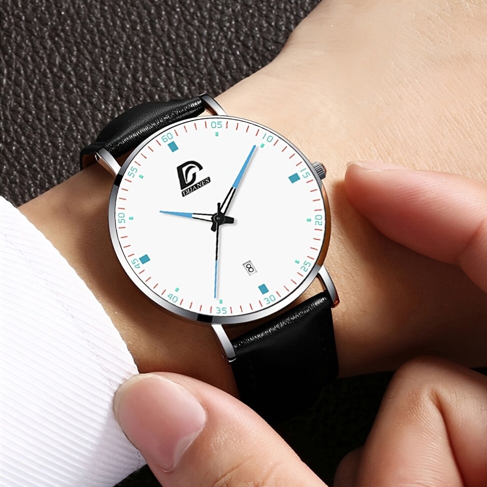 4pcs Men's Stylish Business Quartz Watch Set