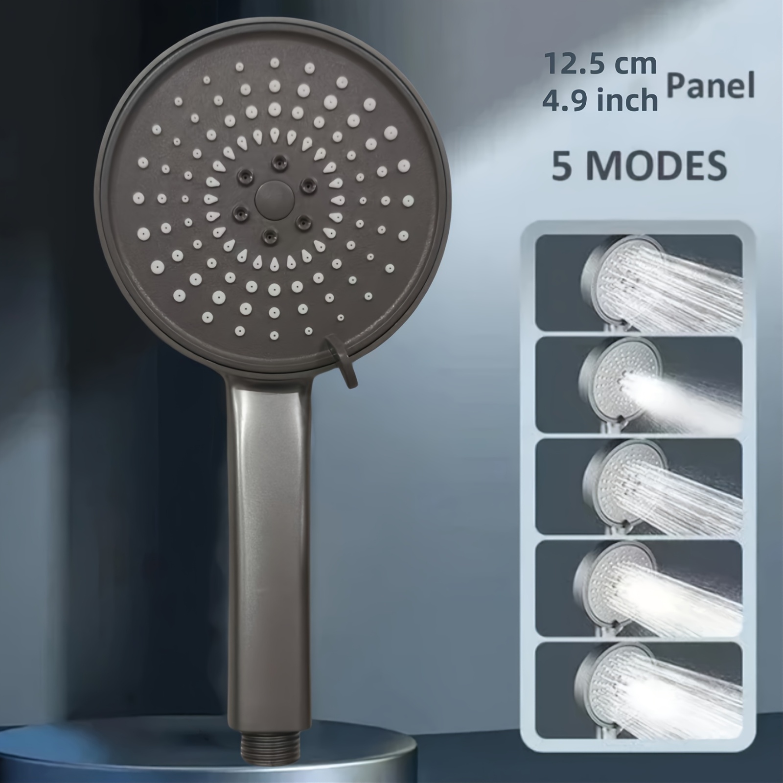 Large 5 Function Shower Head for Enhanced Bathing Experience