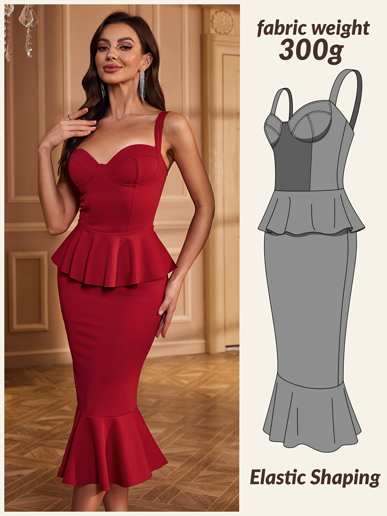 AMERI SOPHISTICATED PEPLUM DRESS - メルカリ
