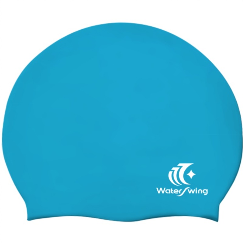 Solid Color Silicone Swim Cap for Adults