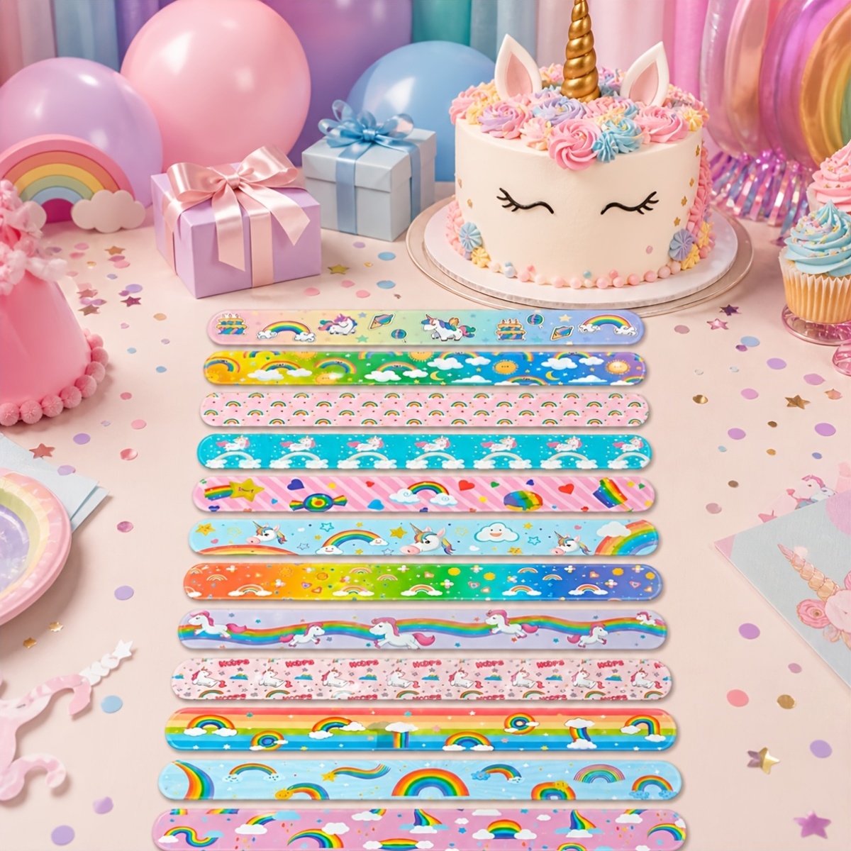 for unicorn and  ow themed slap b celets for kids bulk wristbands with cute for unicorn  ow   prints   unicorn birthday party favors classroom rewards   fillers carnival prizes shower supplies