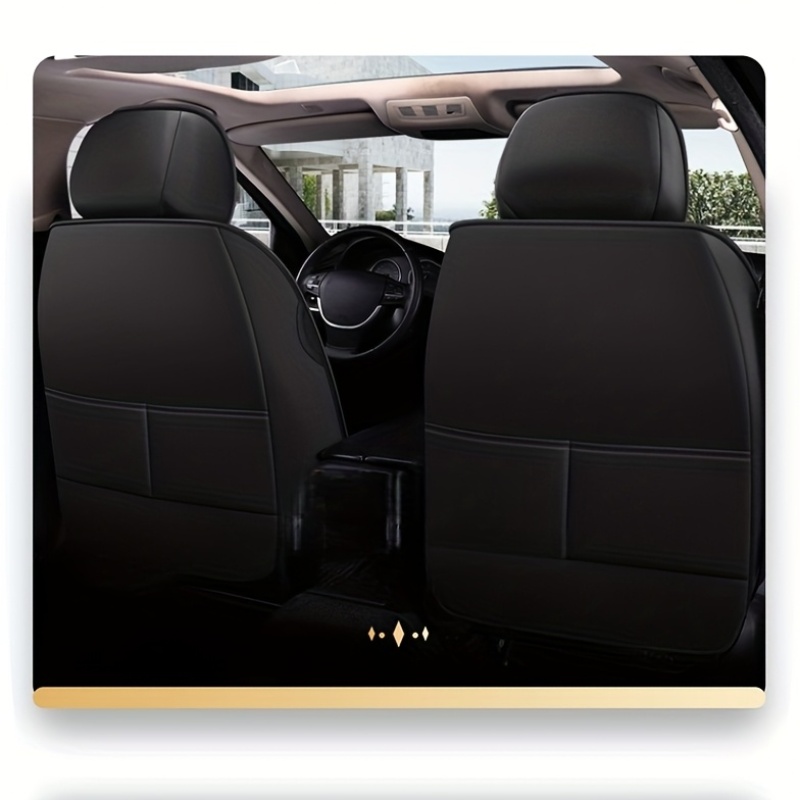 Set of 2 Luxury Faux Leather Car Seat Covers, Non-Slip Design