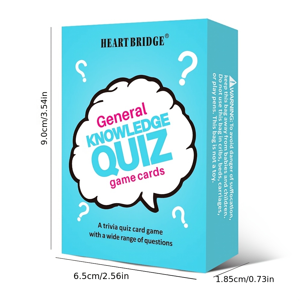 HEART BRIDGE Knowledge Trivia Card Game with 150 Fun Questions