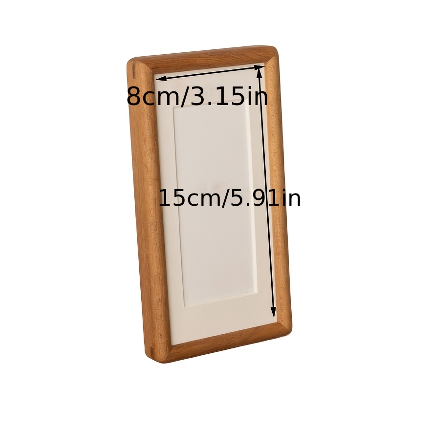 Solid Wood Photo Frame 8 X 15 Cm Walnut Or Natural End with Beige Mat Board