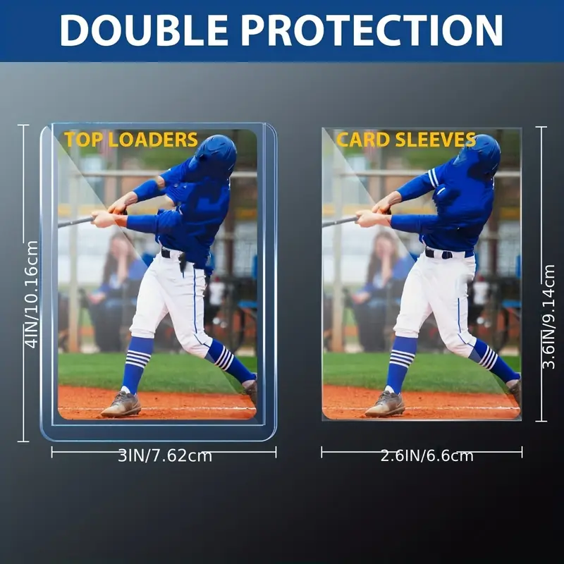 bat card sleeves 100 Pcs Soft Trading Sleeves, Top Loading for Standard Cards 2.5" X 3.5"Ultra-Clear Card Protector for Baseball Cards : Toys & Games Compatible With Instax 200 400 card sleeves cards