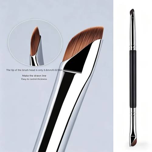 1pc dual ended eyeliner brush fine detail shader brush eyeshadow blending brush angled brow brush eyebrow brush eyeshadow brush