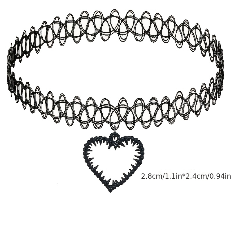 6pcs Halloween Gothic Women's Collar Woven Decoration Set