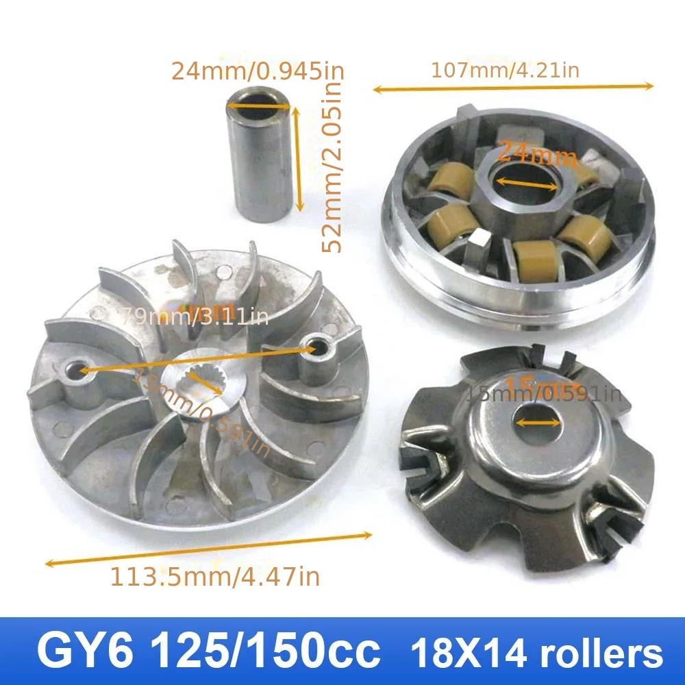Conjunto De Variador Delantero 19T Para GY6 125cc-150cc – Embrague Y Piezas De Transmisión