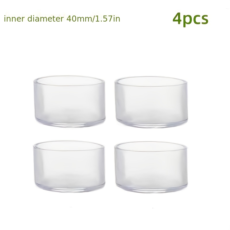TEMU 4pcs Large Transparent Flexible -slip Furniture Leg Caps, Noise-reducing And Durable For Home, Bar, Restaurant Use, Furniture Protection,