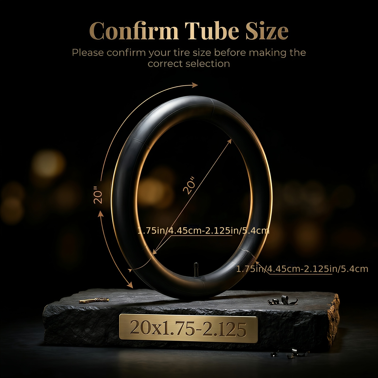 TEMU 2 Pack 20x1.75/1.95/2.10/2.125 Bike Inner Tube And 2pcs Tire Levers With 32mm Schrader Valve 20" Bicycle Tubes Compatible With Mtb, , , Road