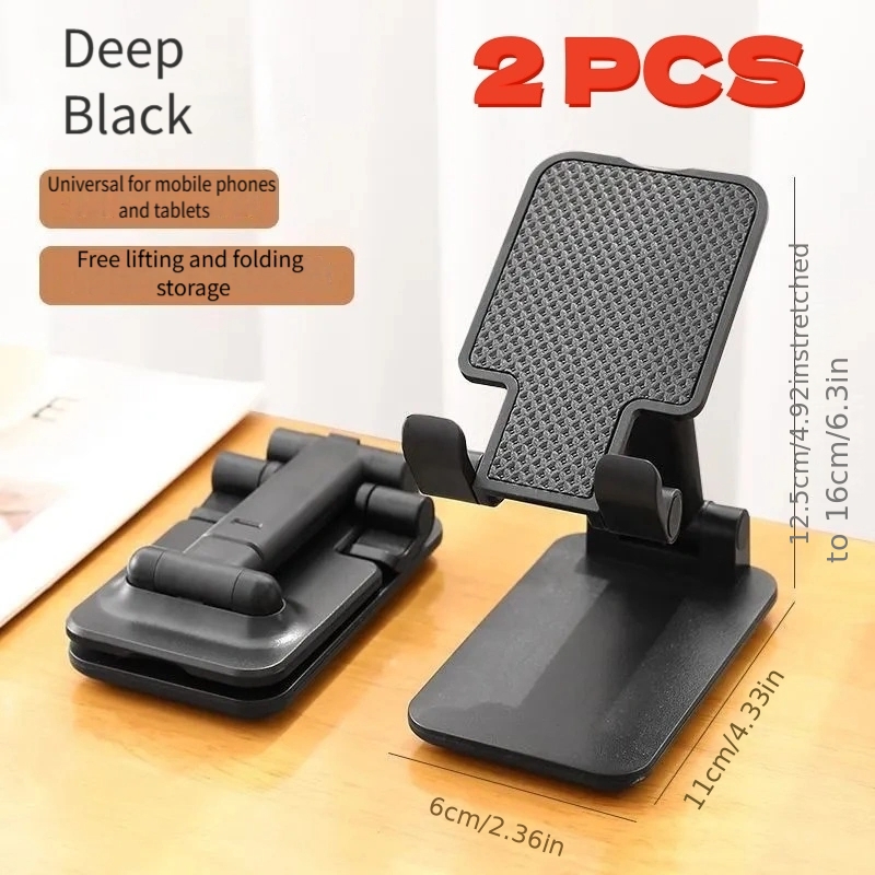 TEMU 2pcs Adjustable Foldable Desktop Phone And Tablet Stand, Universal Holder For Iphone And Ipad
