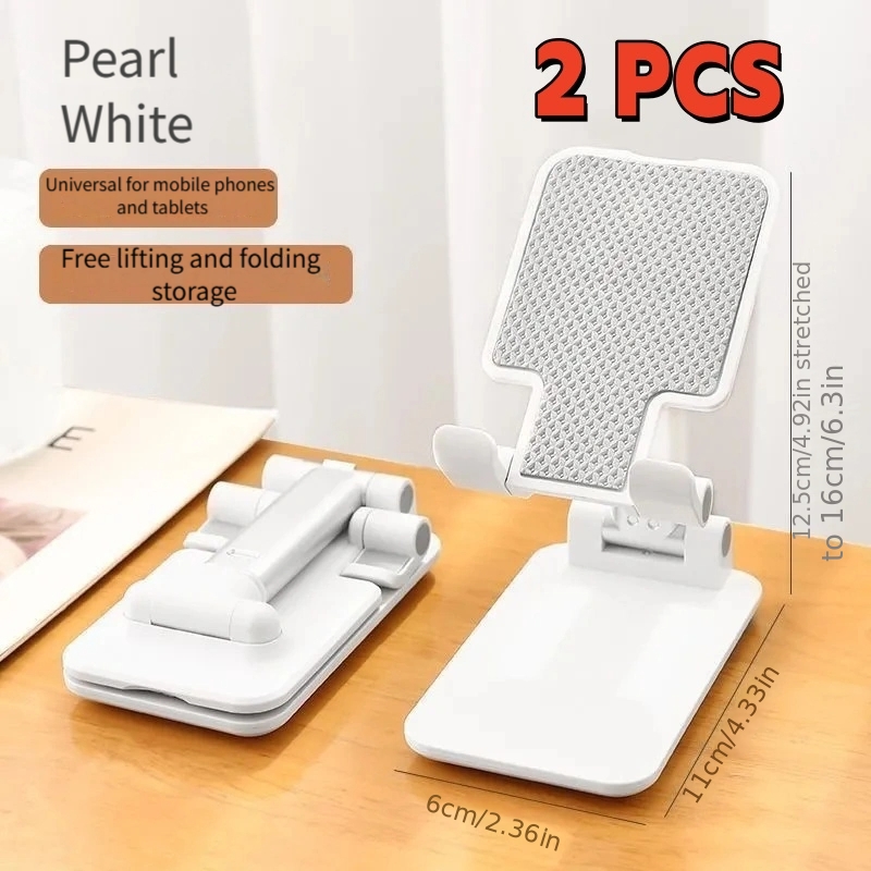 TEMU 2pcs Adjustable Foldable Desktop Phone And Tablet Stand, Universal Holder For Iphone And Ipad