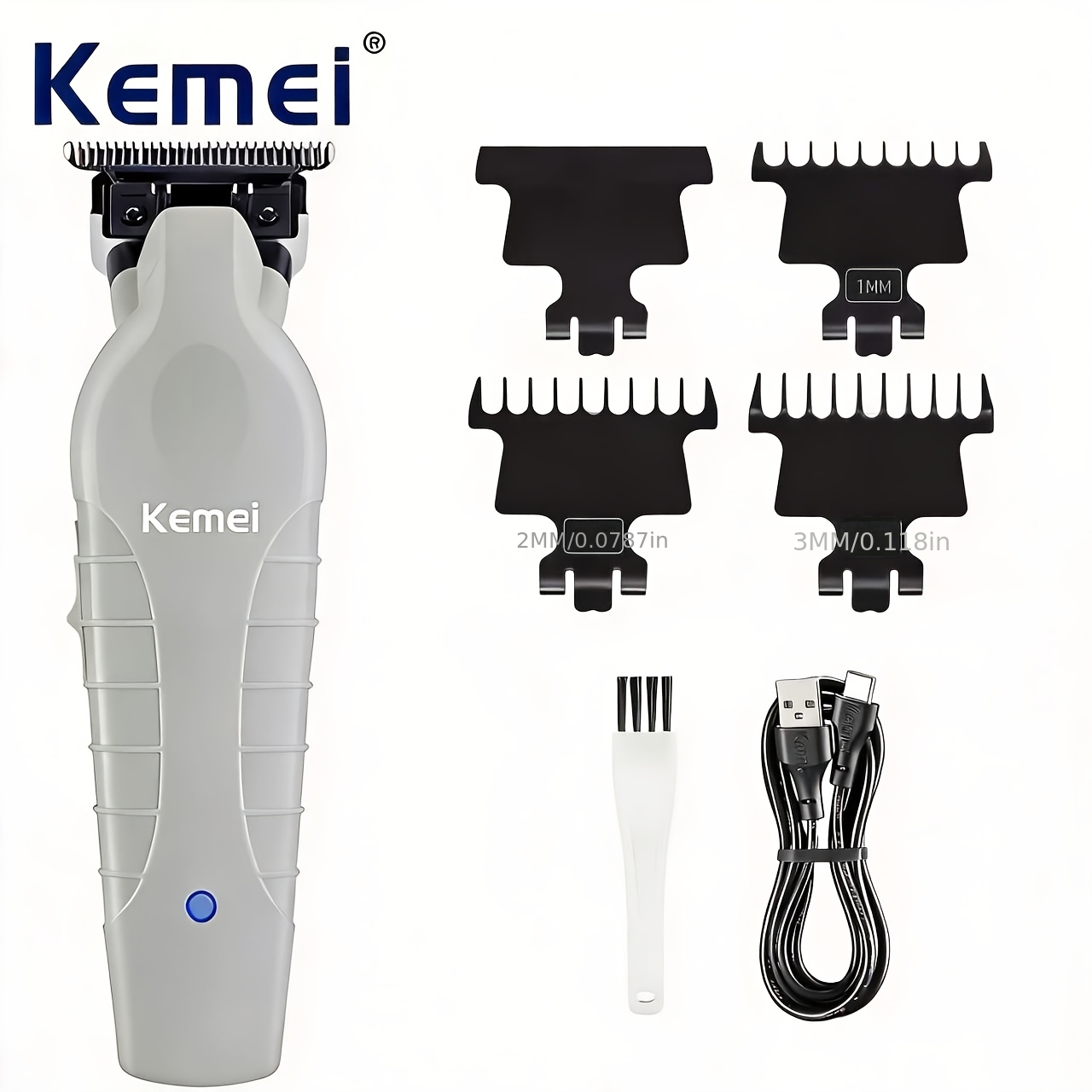 Image of Kemei 2299 Oil Head Carving Trimmer, Zero- Blade Head, Wireless And Portable, Hair Salon And Home Use, Hair And Beard Trimmer