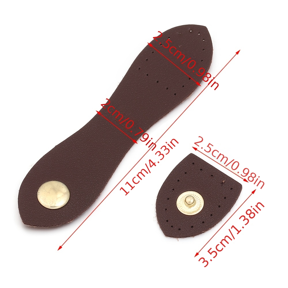 4pcs Faux Leather Bag Hardware Buckles