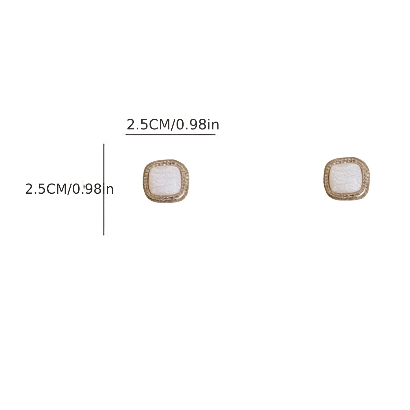 Compact Square Earrings for Women's Daily Wear, Stylish