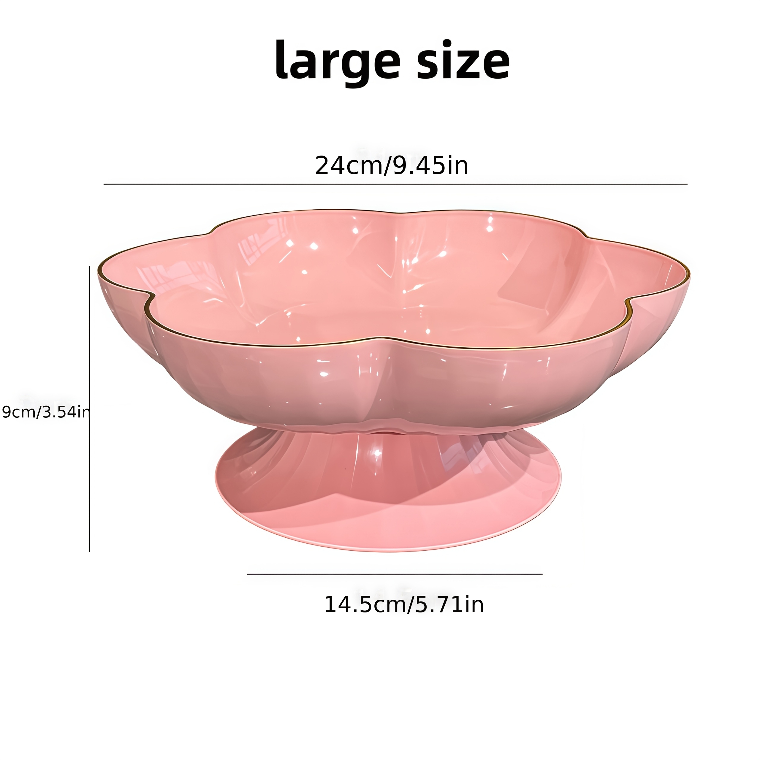 Image of 1pc Gold- Floral High-footed Fruit Basket Tray Is Very Suitable For Afternoon Tea Or Party Food, Used As A Cupcake Stand, Tiered Cake Plate, Afternoon Tea Set Perfect Living Room Decoration