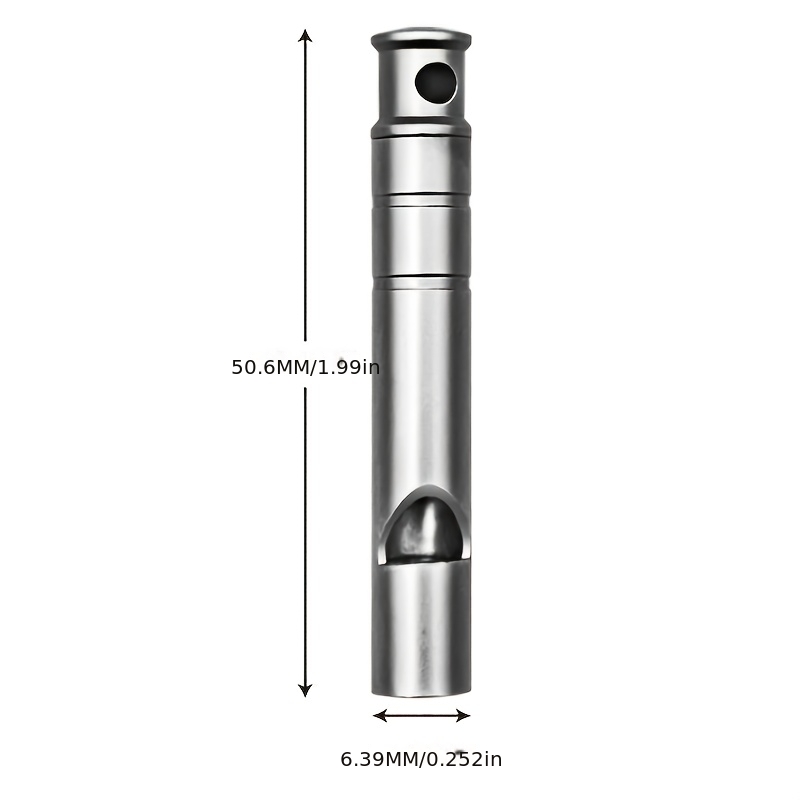TEMU Titanium Alloy Survival Whistle, High-decibel Emergency Signal Whistle, Edc Carry-on Gear, Lightweight Portable Waterproof Durable With Braided